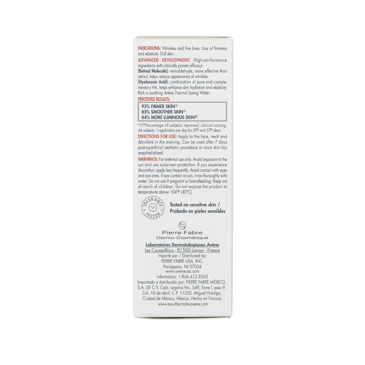 Eau Thermale Avène Retrinal 0.1% Cream with other skincare products