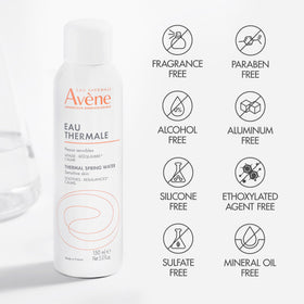 Eau Thermale Avène Thermal Spring Water 5 oz with ingredients list