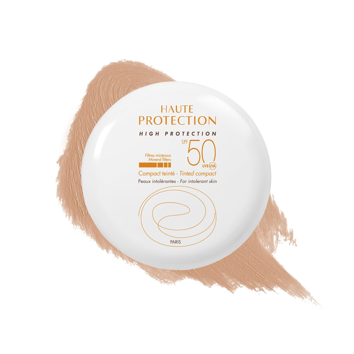 Eau Thermale Avène Tinted SPF 50 Mineral Sunscreen compact front view