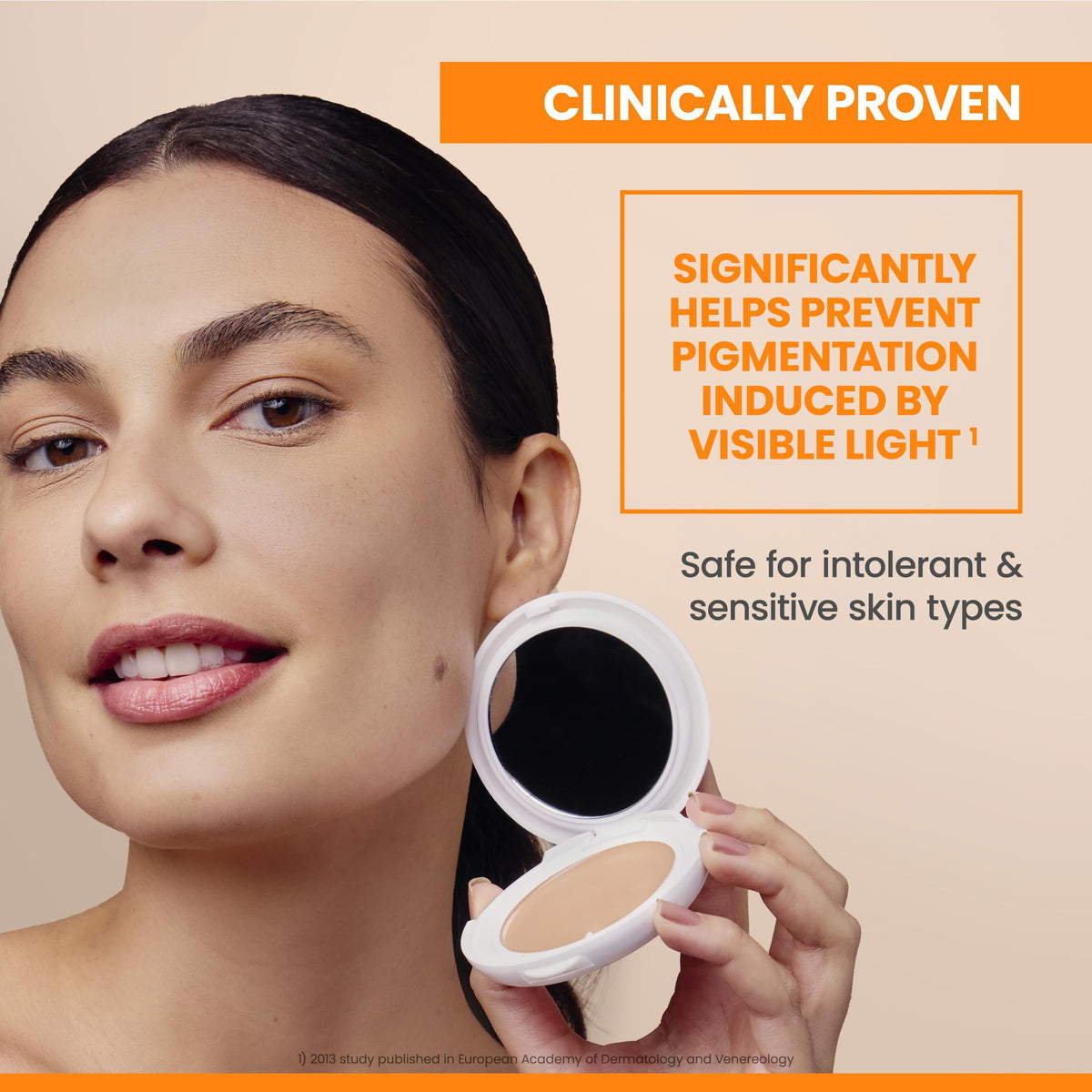 Eau Thermale Avène Tinted SPF 50 Mineral Sunscreen texture close-up