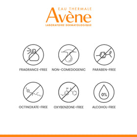 Eau Thermale Avène Tinted SPF 50 Mineral Sunscreen with beach accessories