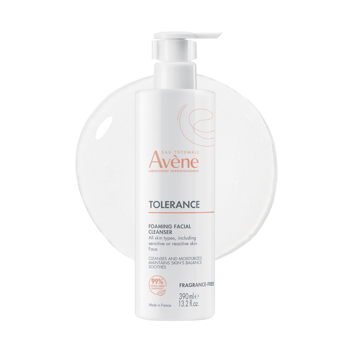 Eau Thermale Avène Tolerance Gentle Foaming Cleanser 5 oz front view