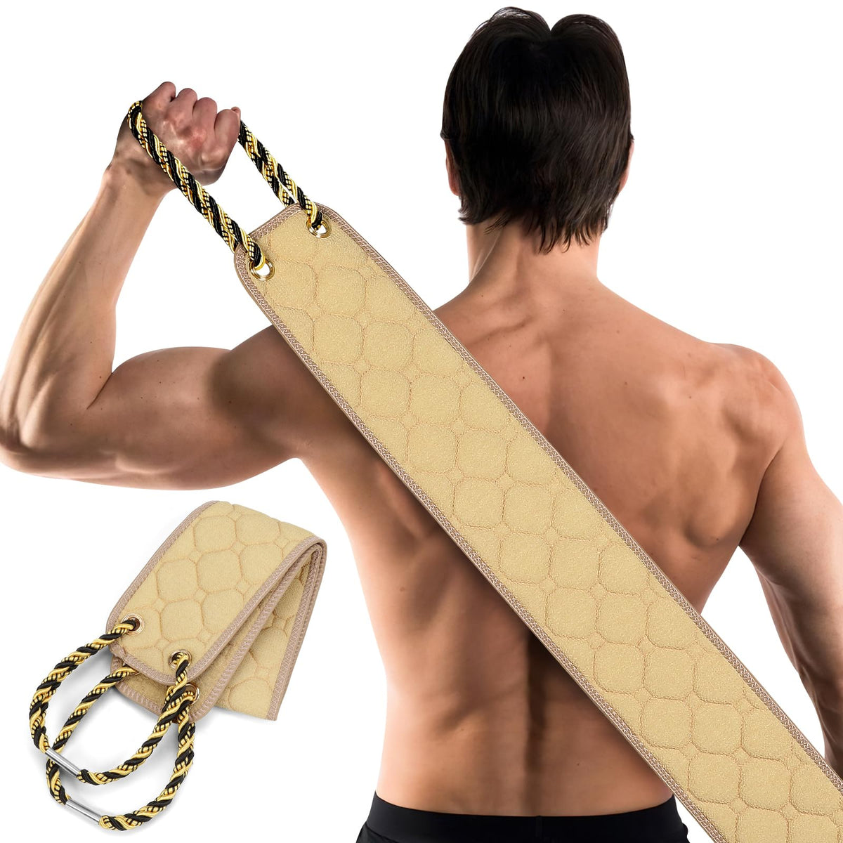 eaxun 38.5 Inch Exfoliating Back Scrubber front view