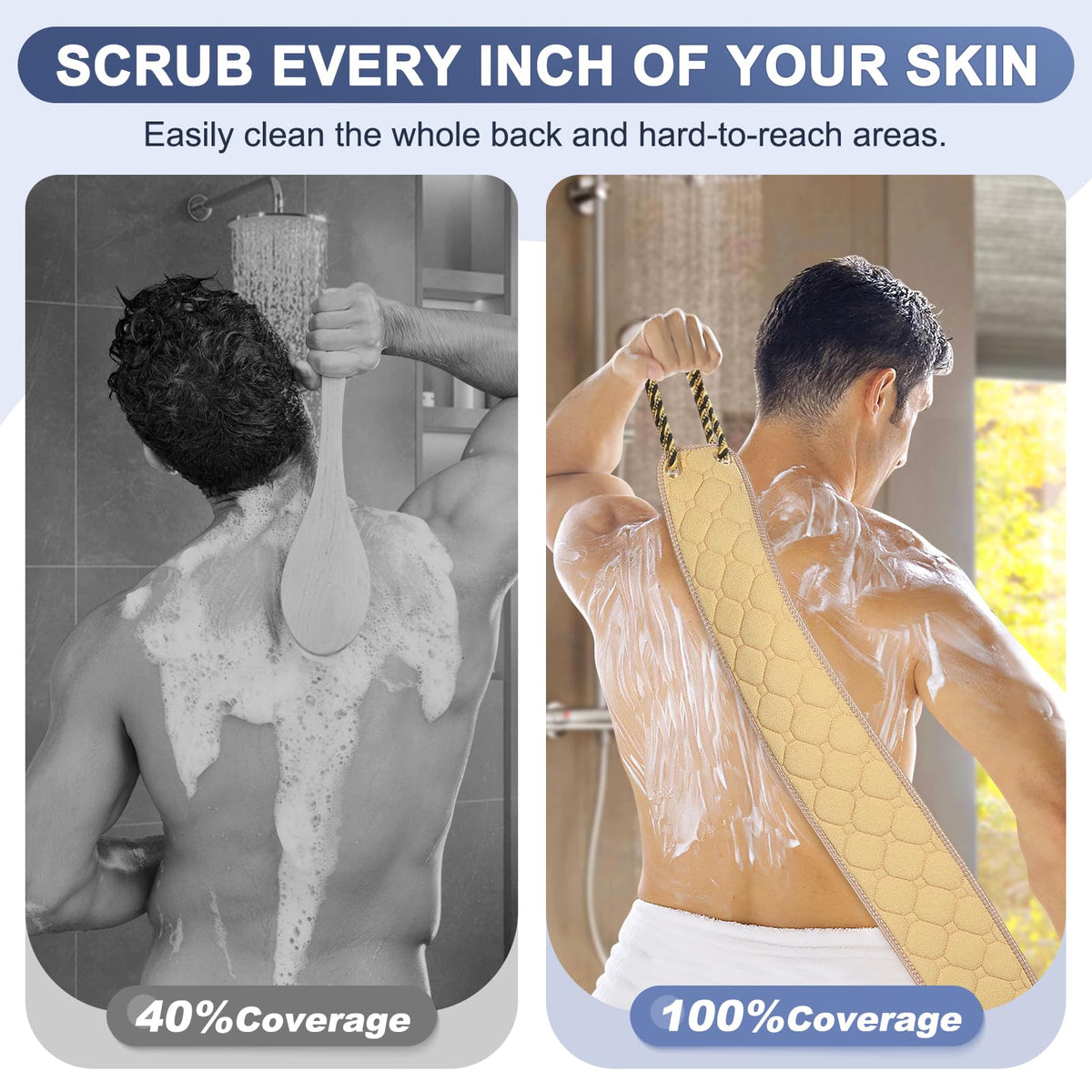 eaxun back scrubber dual handles close-up