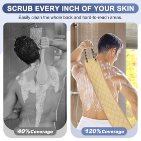 eaxun back scrubber showing textured surface for exfoliation