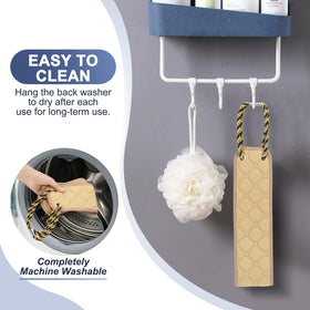 eaxun back scrubber with soap and water