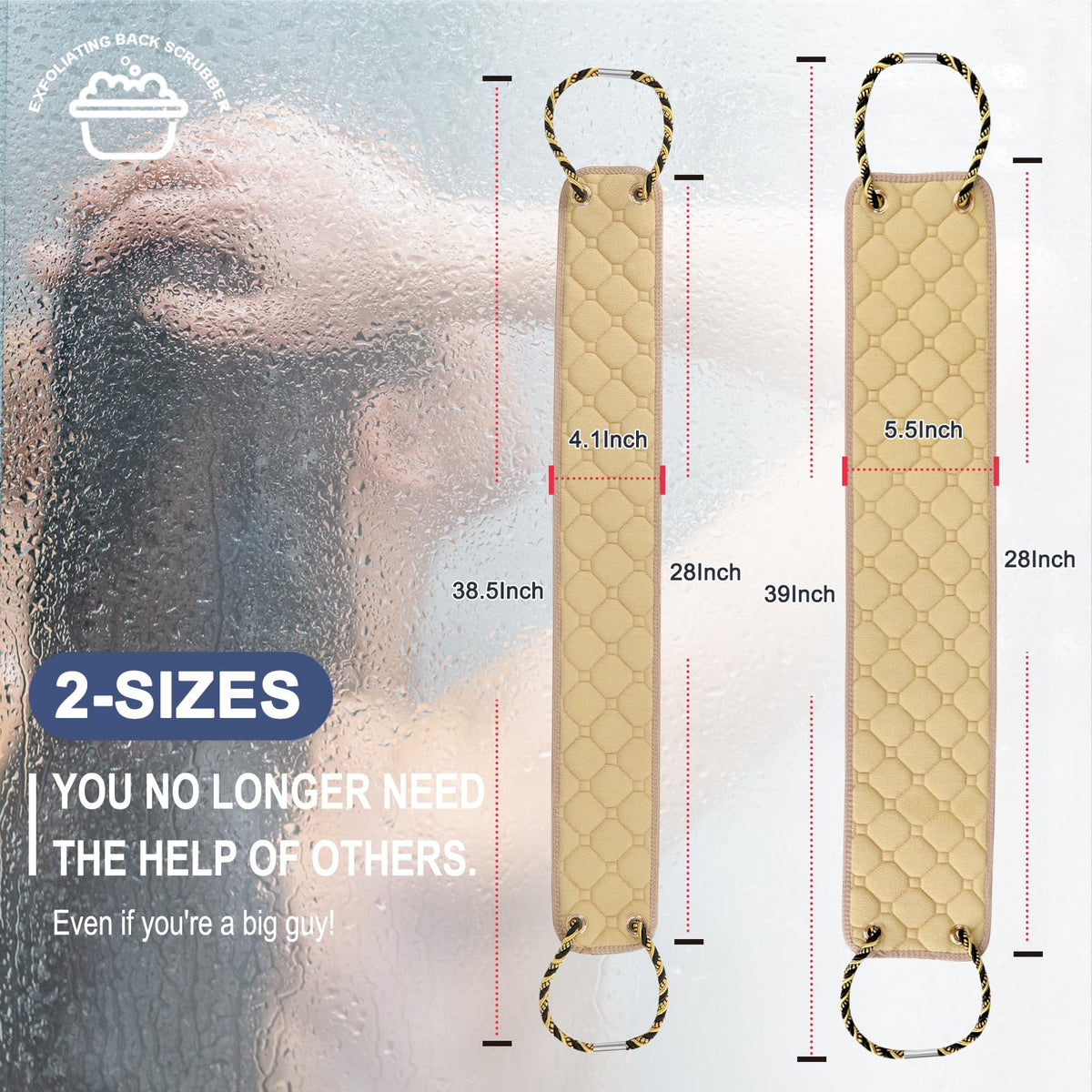 eaxun scrubber demonstrating dual handle design for easy grip