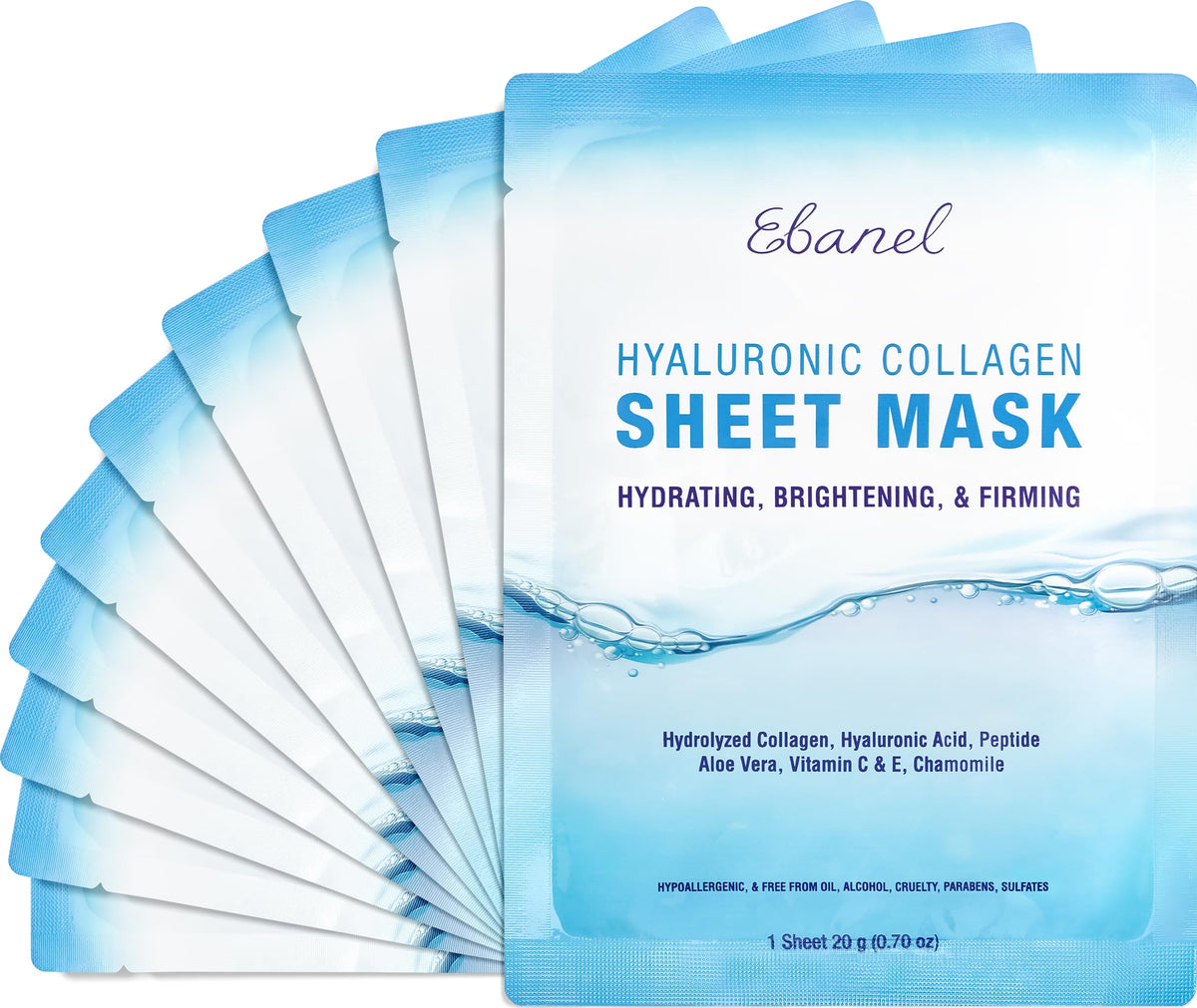 Ebanel Collagen Face Mask 10-Pack front view
