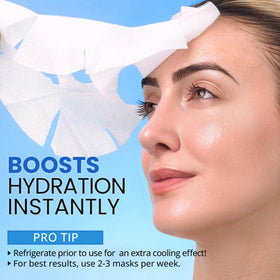 Ebanel Collagen Face Mask application on model