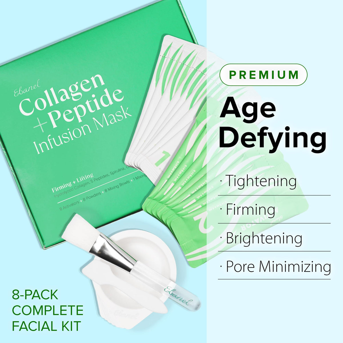 Ebanel Collagen Peptides Wash-Off Face Mask application brush and spatula