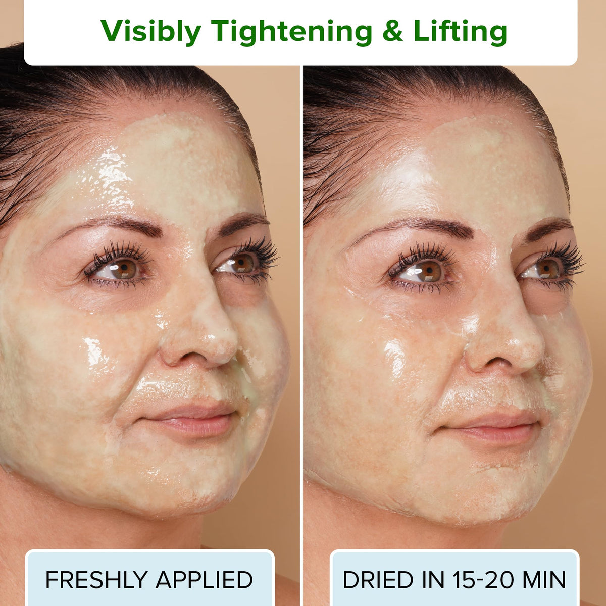 Ebanel Collagen Peptides Wash-Off Face Mask applied on skin