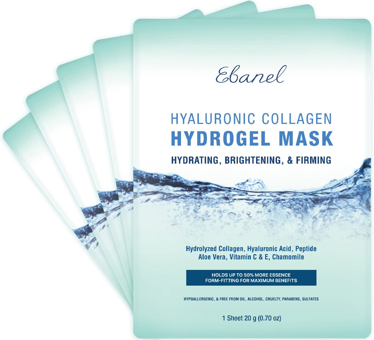 Ebanel Hydrogel Collagen Face Mask 5-Pack front view