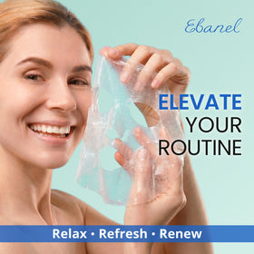 Ebanel Hydrogel Collagen Face Mask being applied