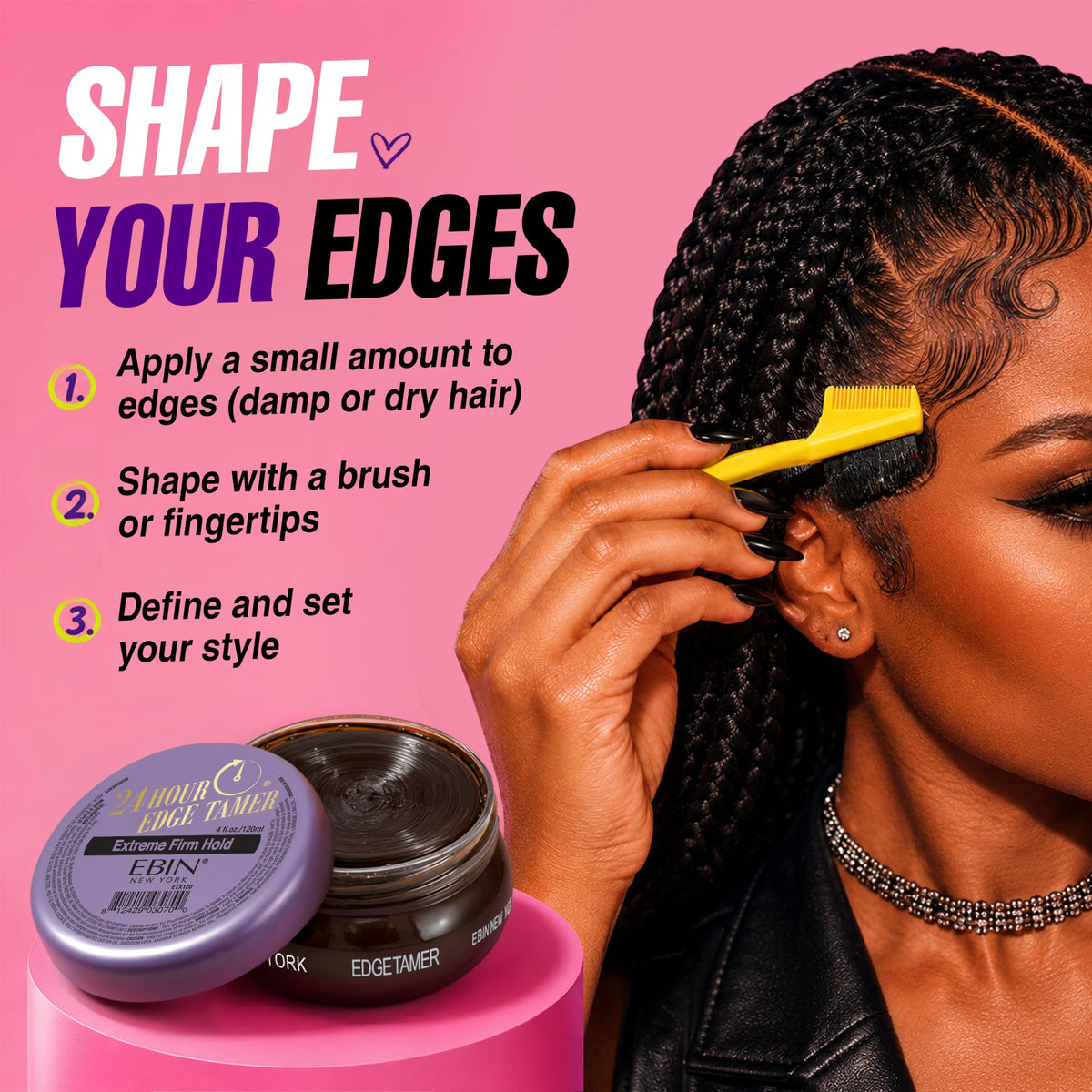 EBIN NEW YORK 24 Hour Edge Tamer lifestyle scene with model