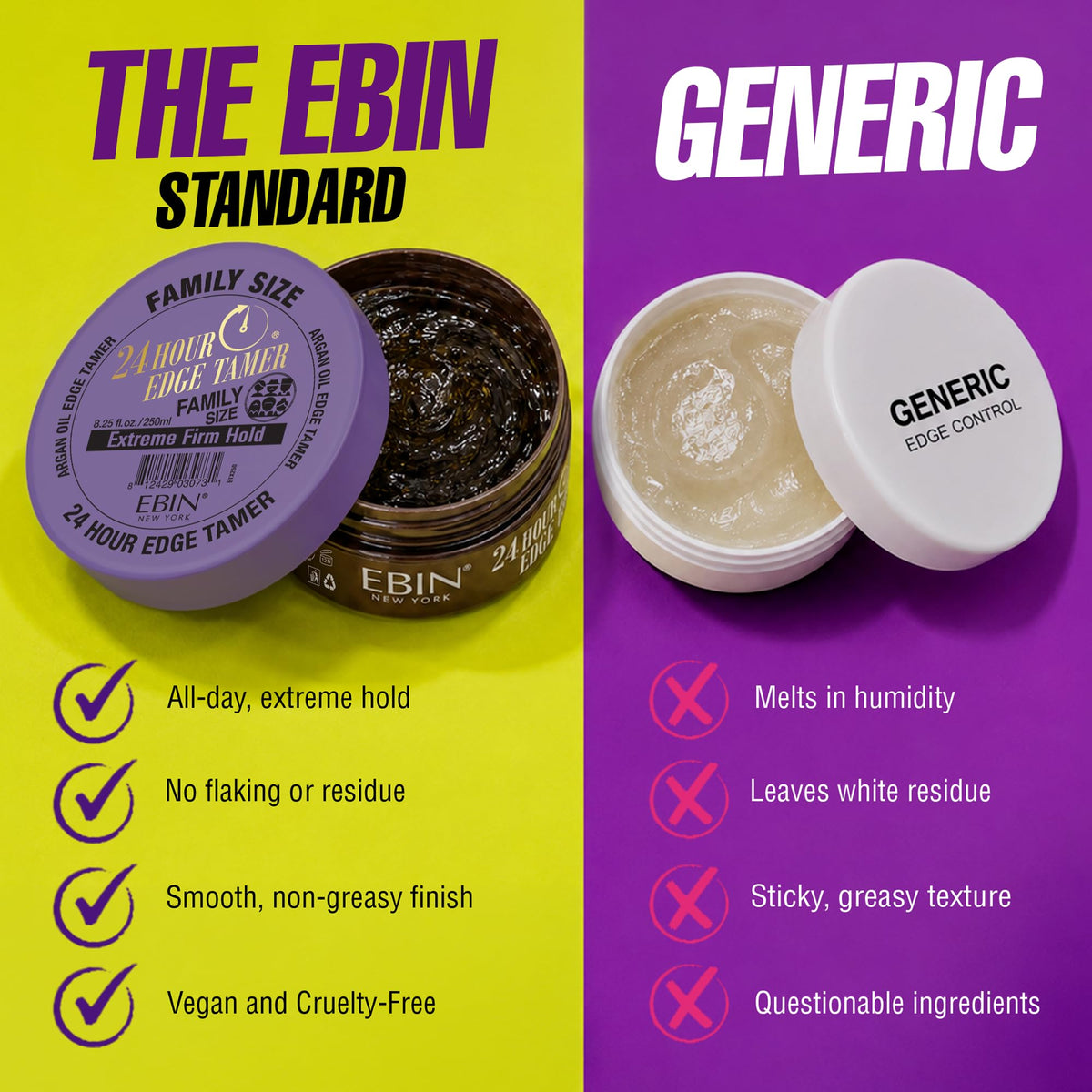 EBIN NEW YORK Edge Tamer application on hair