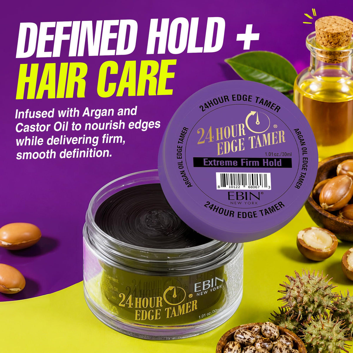 EBIN NEW YORK Edge Tamer gel on a styling table