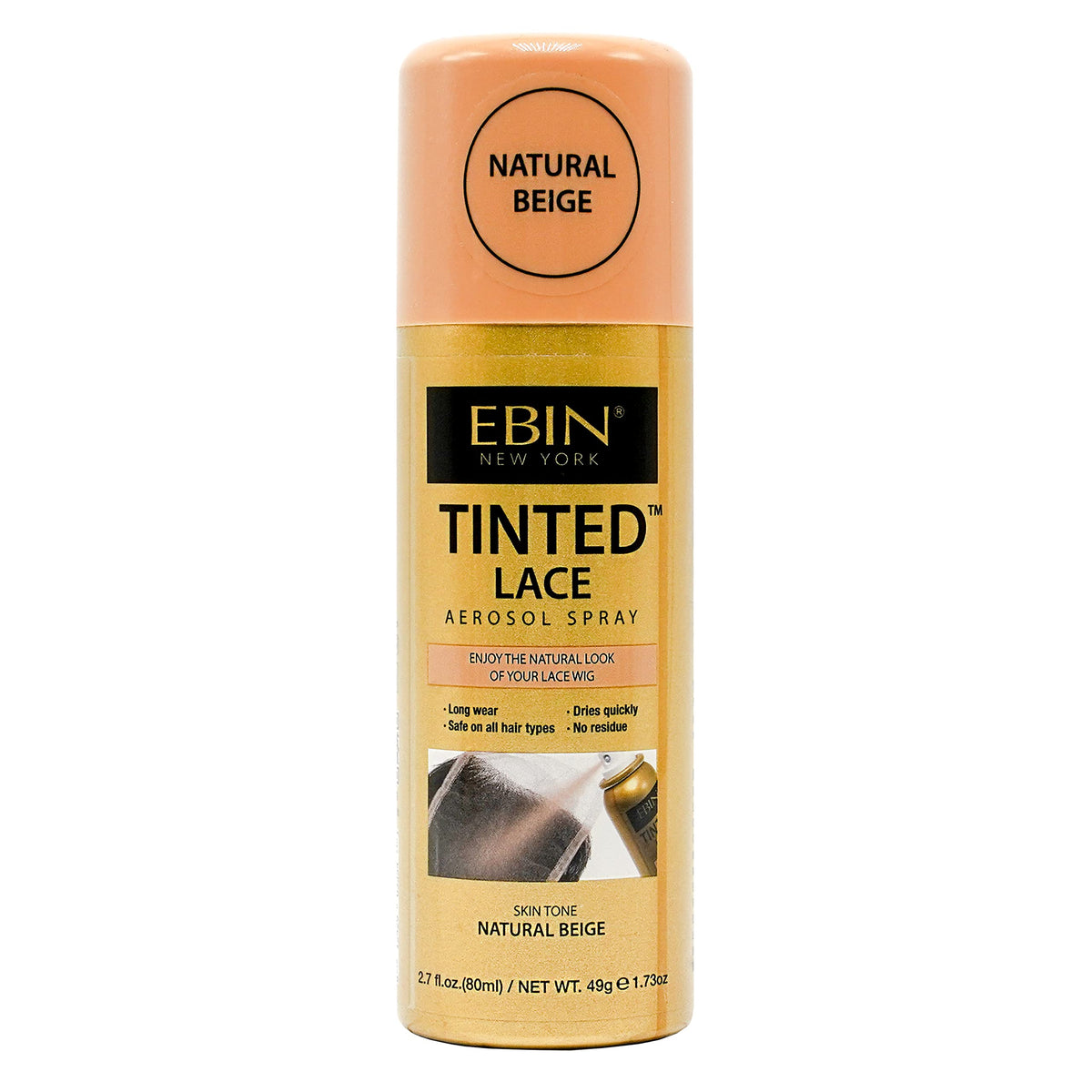 EBIN NEW YORK Tinted Lace Spray Natural Beige front view