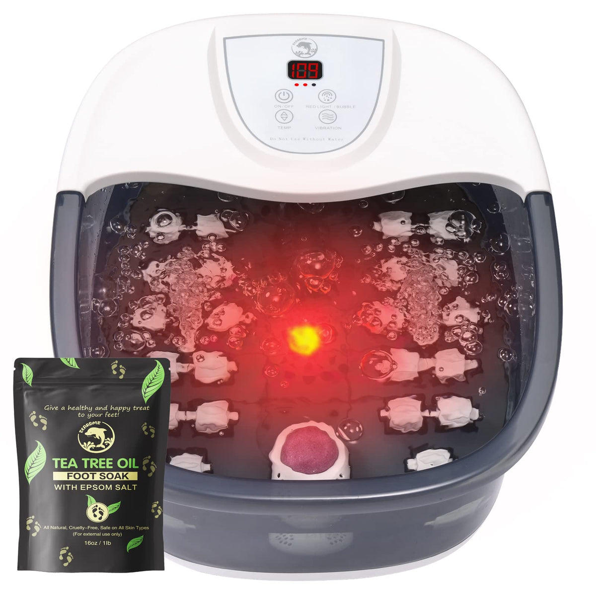 ECARBME Foot Spa Bath Massager grey model front view