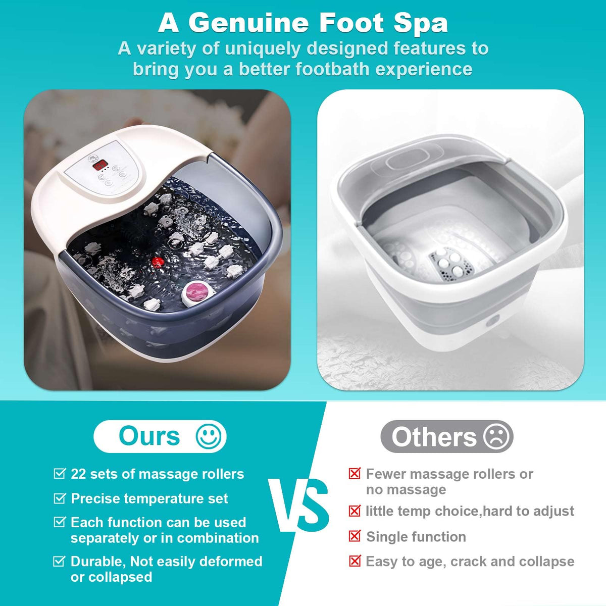 ECARBME Foot Spa Bath Massager in a relaxing setting