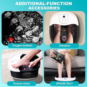 ECARBME Foot Spa Bath Massager side view with water inside