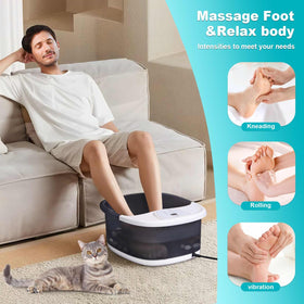 ECARBME Foot Spa Bath Massager with bubbles in action