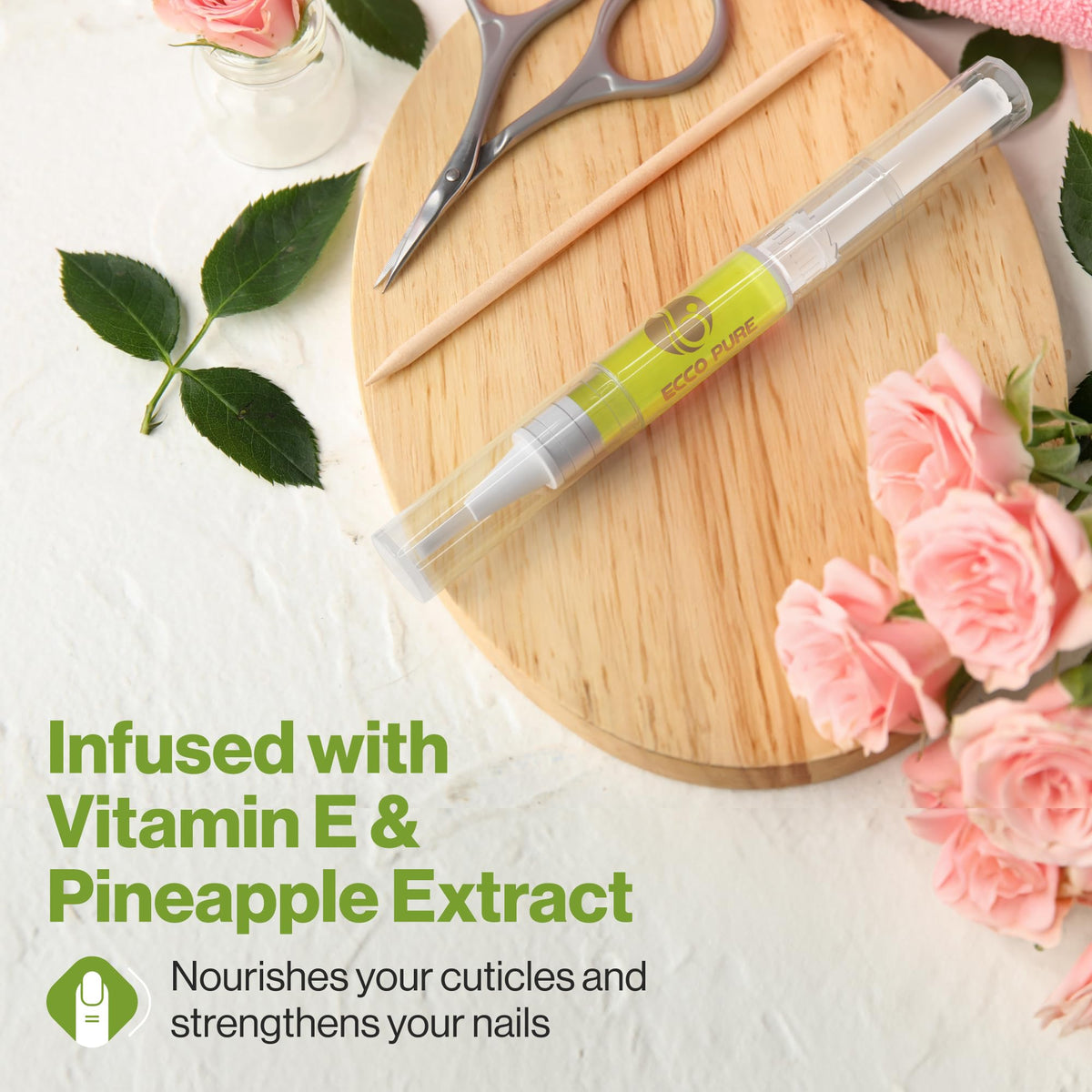 ECCO PURE Cuticle Oil Pen packaging side view