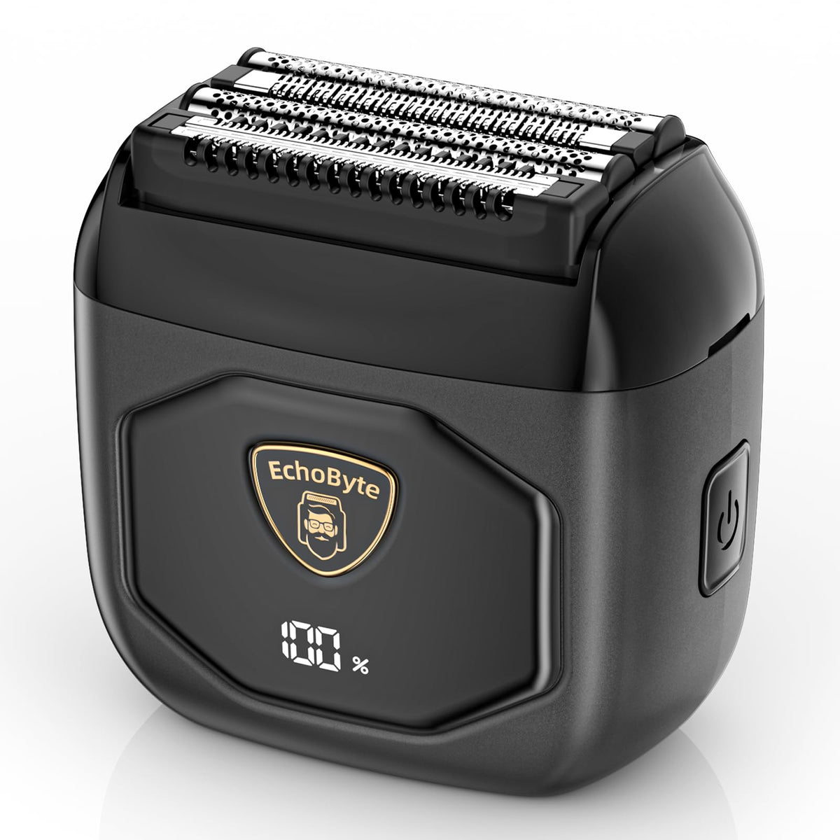 EchoByte Full Metal Electric Foil Shaver front view
