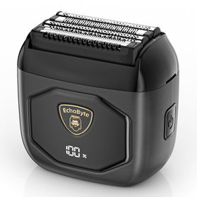 EchoByte Full Metal Electric Foil Shaver front view