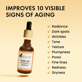 Eclat Skincare Vitamin C Serum texture on hand