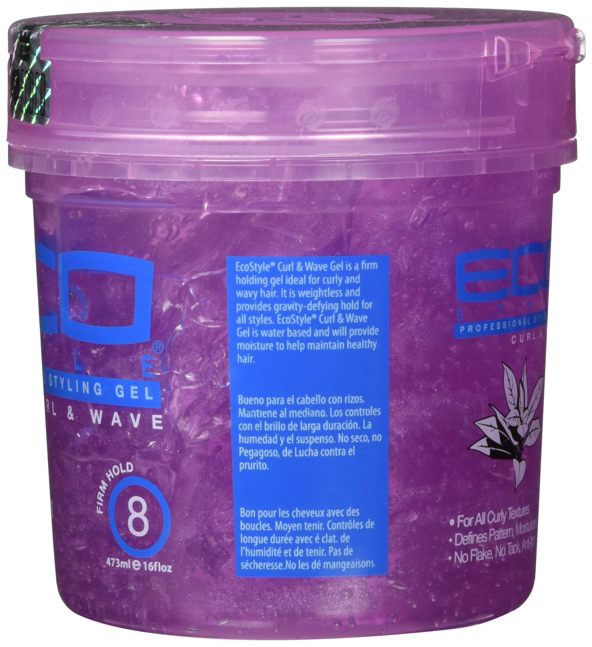 Eco Style Hair Gel 16 Oz showing texture on hand