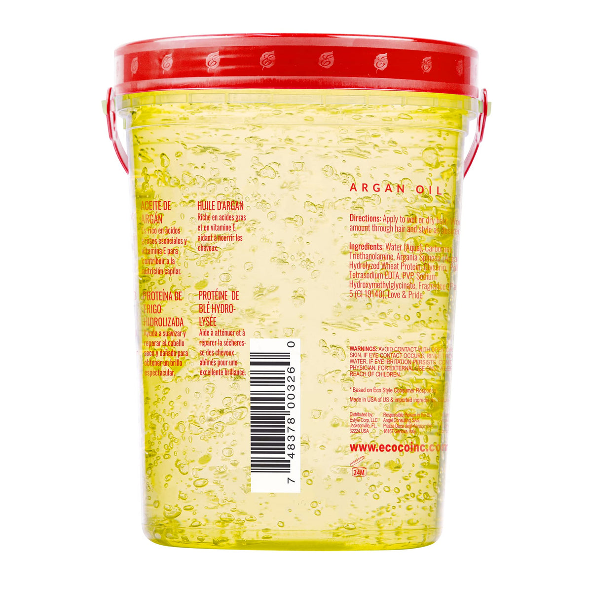 Eco Style Moroccan Argan Oil Styling Gel 5LB lifestyle scene