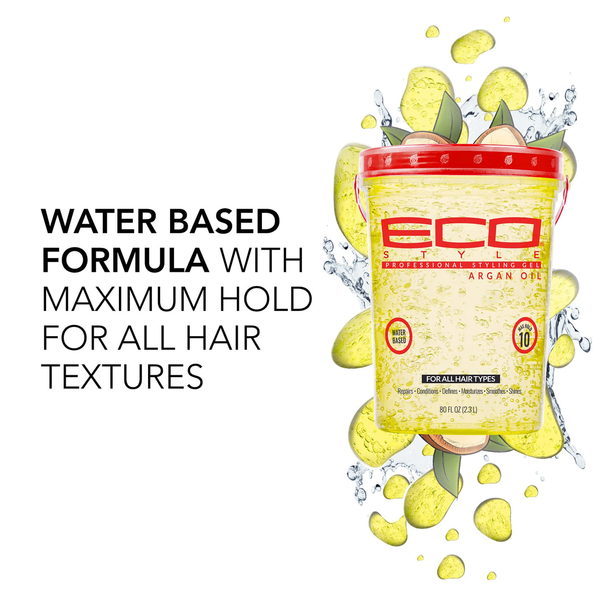 Eco Style Moroccan Argan Oil Styling Gel 5LB side view