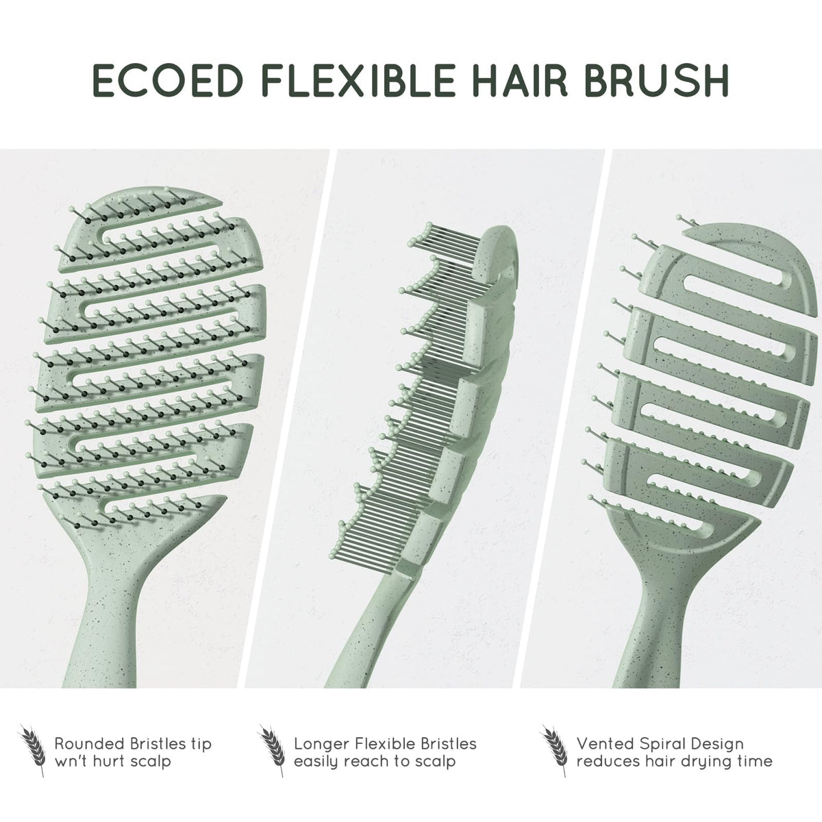 ecoed Detangler Hairbrush in lifestyle setting