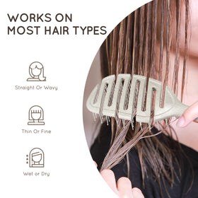 ecoed Detangler Hairbrush on a bathroom counter