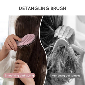 ecoed Detangler Hairbrush pink packaging front view