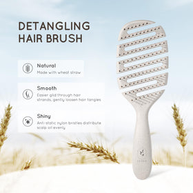ecoed Detangler Hairbrush showing ergonomic handle design