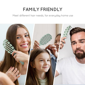 ecoed Detangler Hairbrush side view