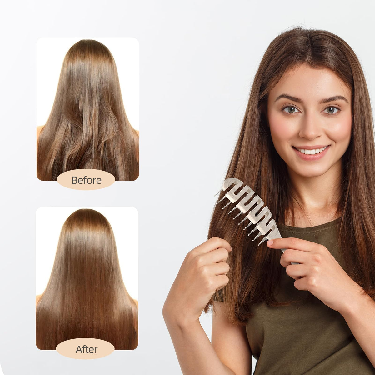 ecoed Detangler Hairbrush side view highlighting vented design