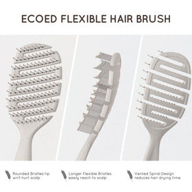 ecoed Detangler Hairbrush with child-friendly spiral bristles