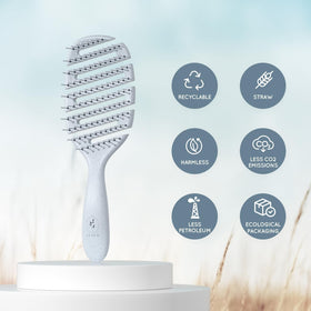 ecoed Vented Detangling Brush ergonomic handle close-up