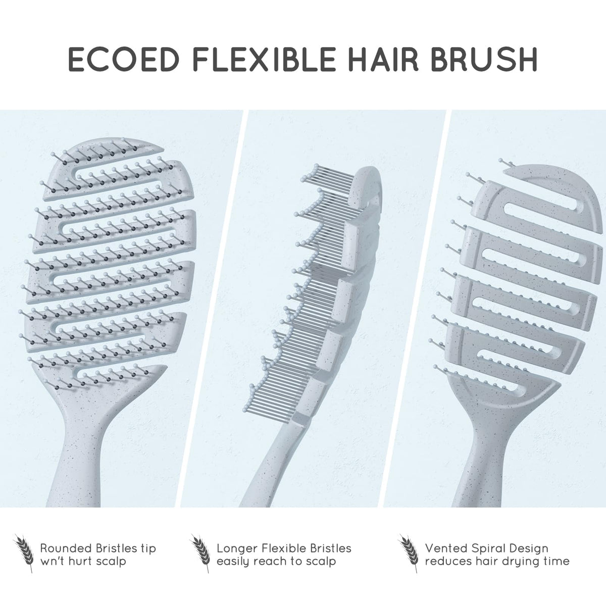 ecoed Vented Detangling Brush with packaging