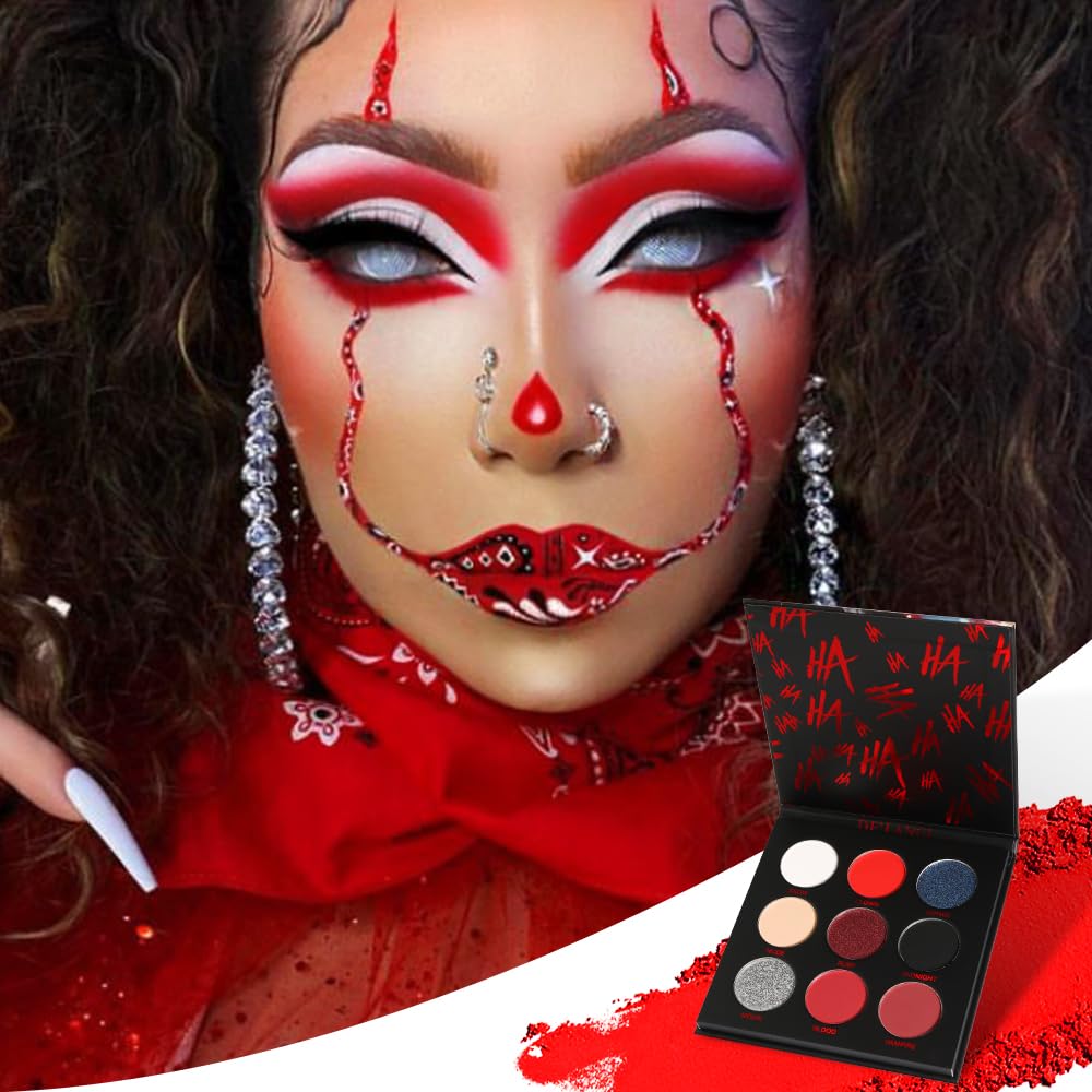 ecofavor Red Goth Eyeshadow Palette side view showcasing compact design