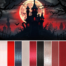 ecofavor Red Goth Eyeshadow Palette with silver glitter and matte finishes