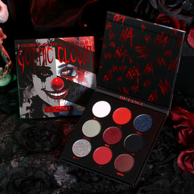 ecofavor Red Goth Eyeshadow Palette with travel-friendly packaging