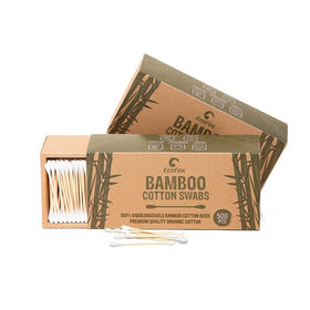 EcoFox Bamboo Cotton Swabs 1000 Count packaging front view