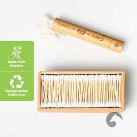 EcoFox Bamboo Cotton Swabs packaging side view