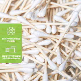 EcoFox Bamboo Cotton Swabs pure cotton tips detail