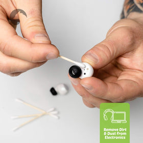 EcoFox Bamboo Cotton Swabs used for makeup application