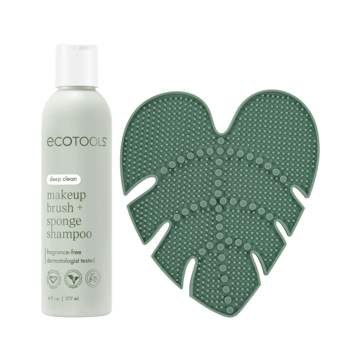 EcoTools Brush Cleaner Mat front view with textured surface