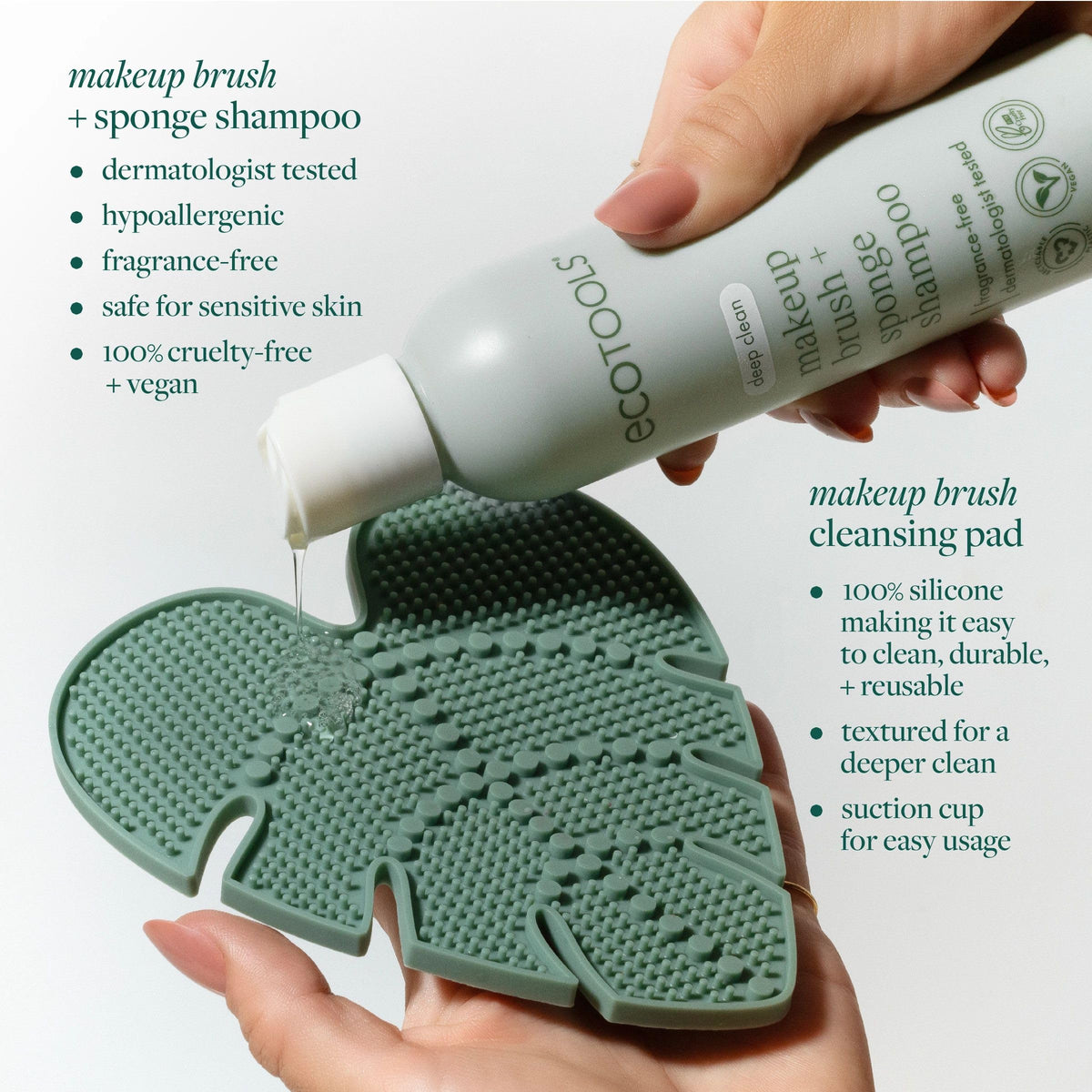 EcoTools Brush Cleaner Mat suction base for stability